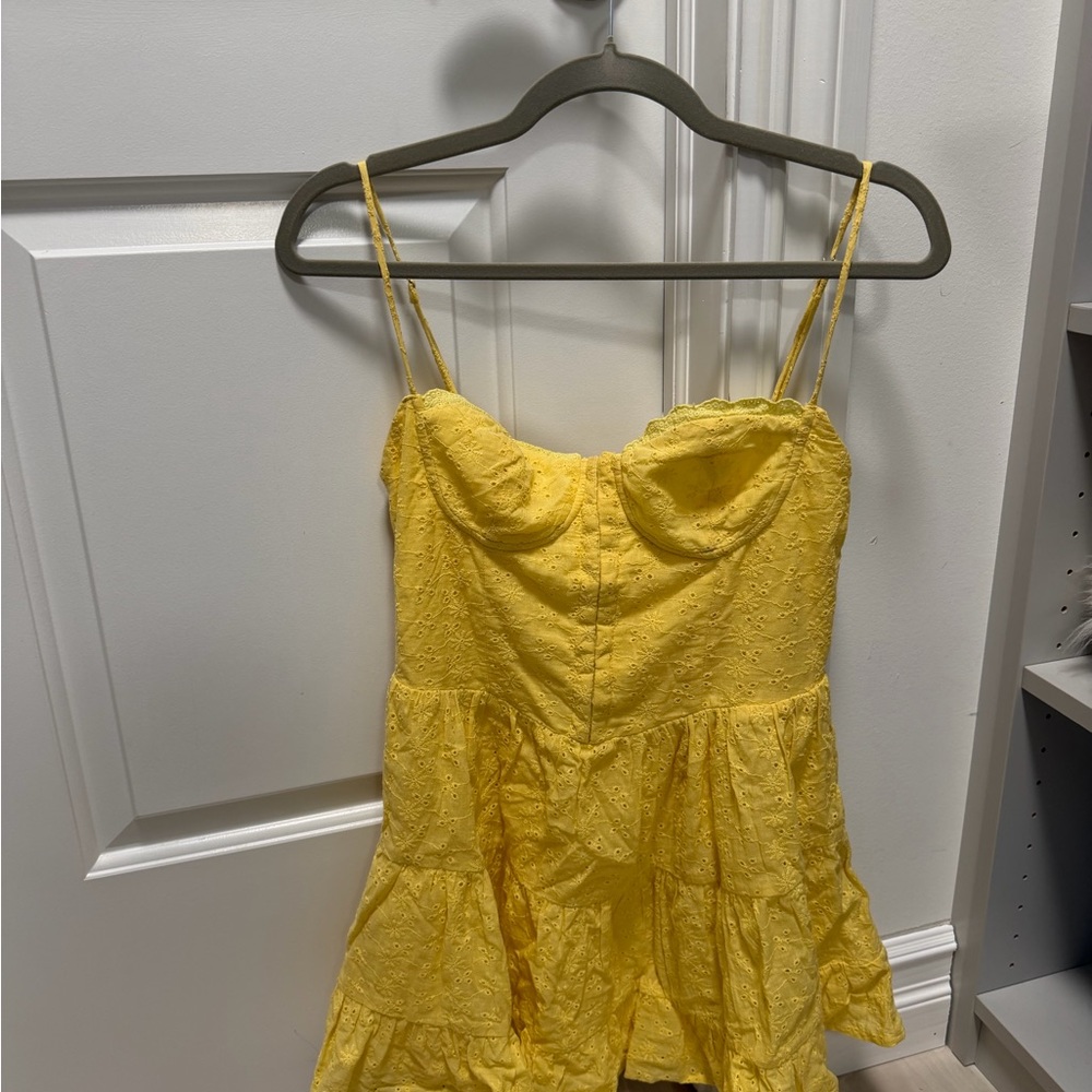 Yellow Lace Women Top